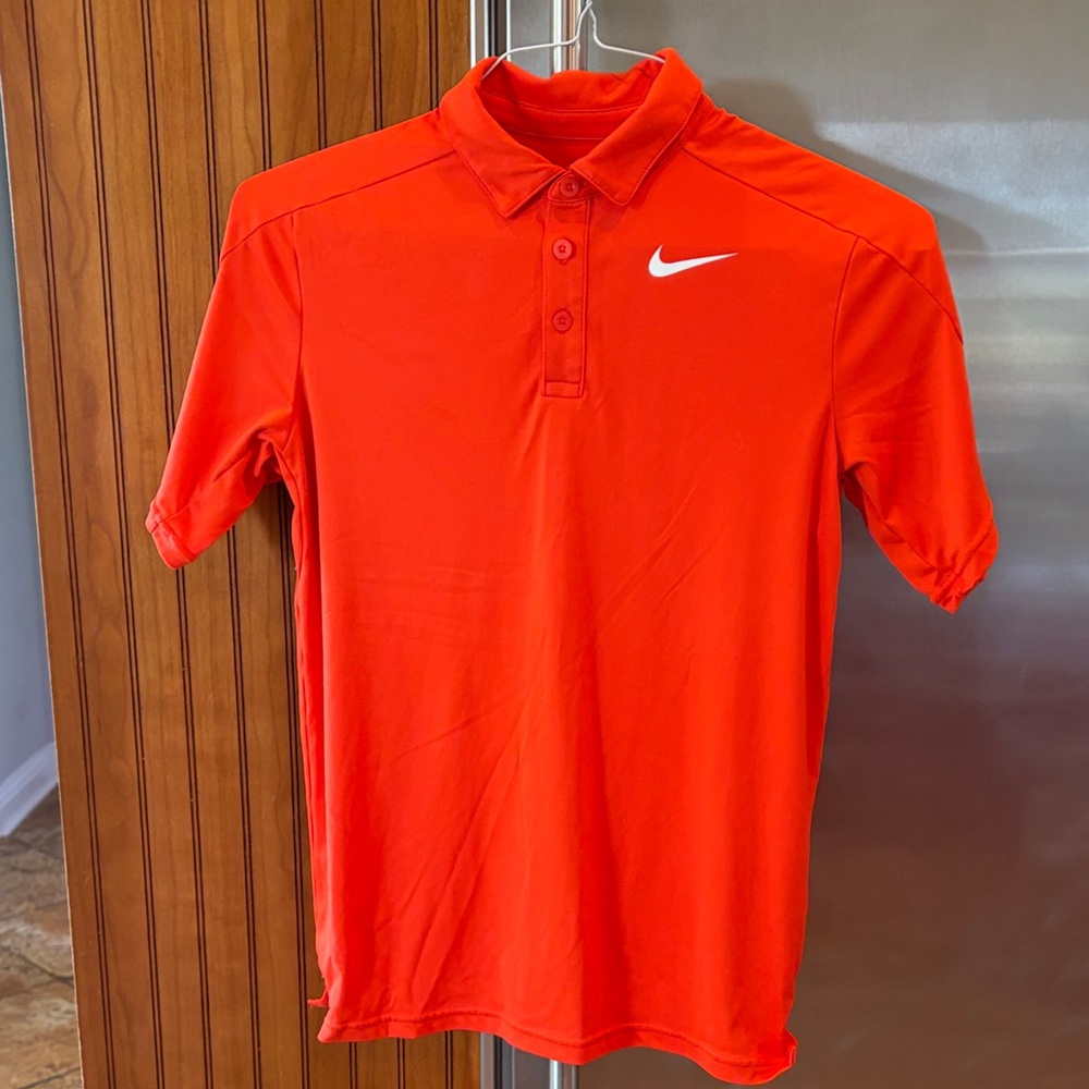 Nike Boy’s Bright Orange Performance Polo with White Swoosh